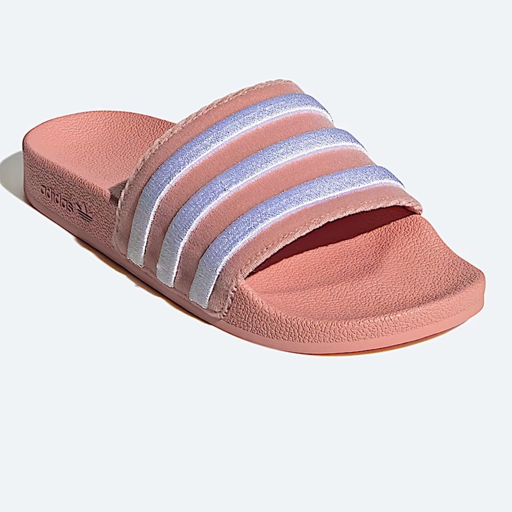 Velvety Upper Adidas Originals Slides
